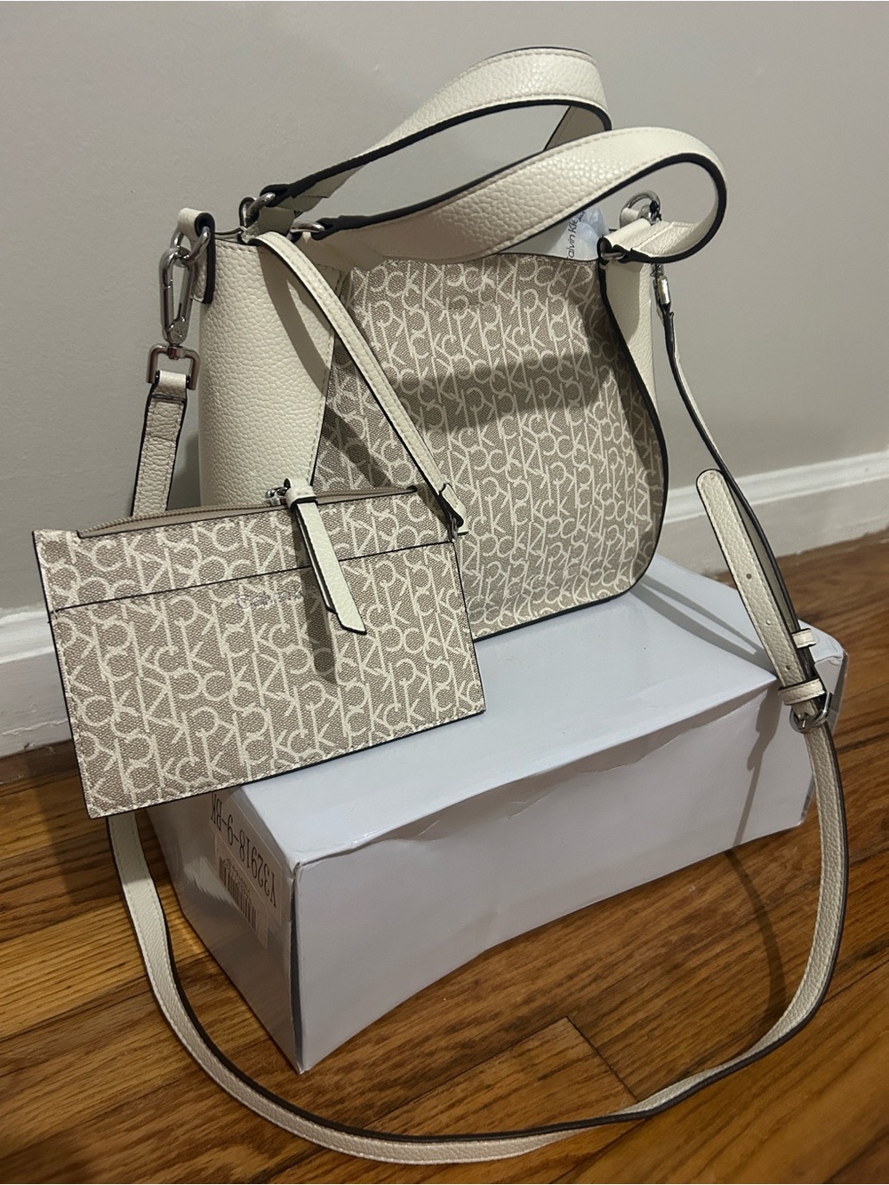 Michael Kors Cream Logo Shoulder Bag